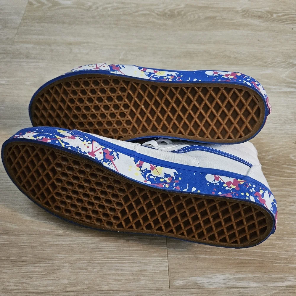 NWOB Vans Sk8 Hi Paint Splatter True White Sneaker Skateboard